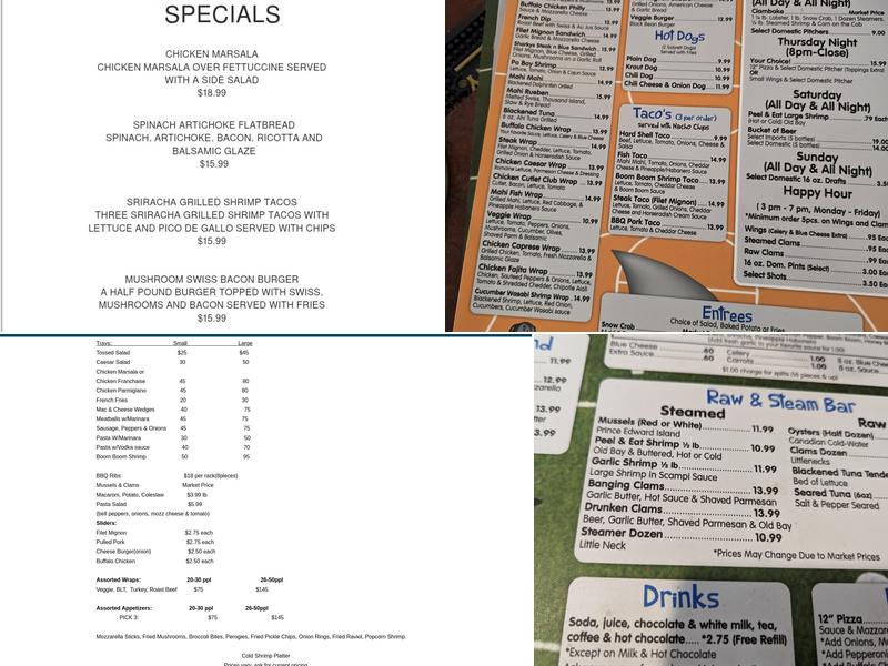Sharky’s Wings & Raw Bar Menu