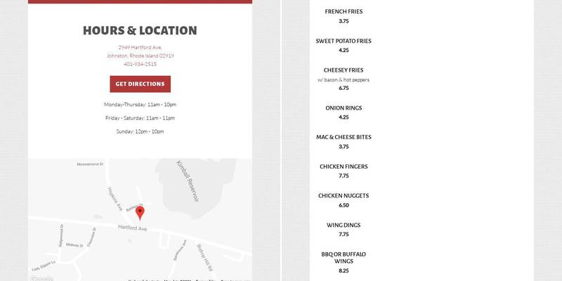 Expresso's Pizza Restaurant Menu