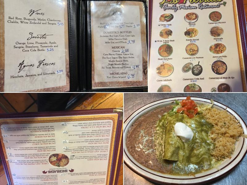 Los Potrillos Menu