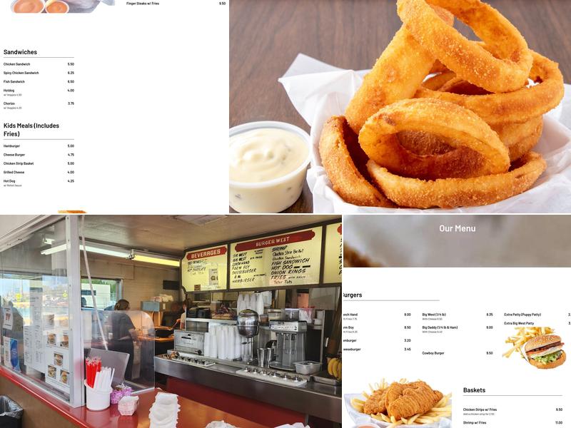 Burger West Menu