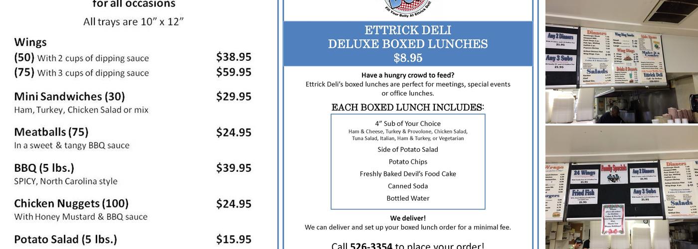 Ettrick Deli Menu