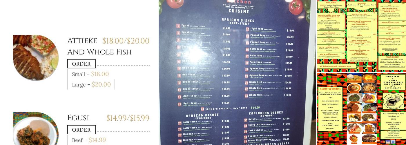 Sankofa Kitchen Menu