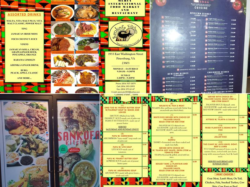 Sankofa Kitchen Menu
