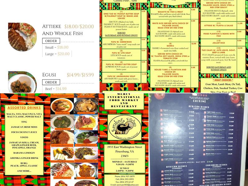 Sankofa Kitchen Menu