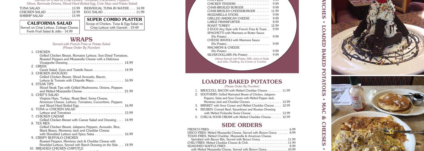 Flemington Diner Menu