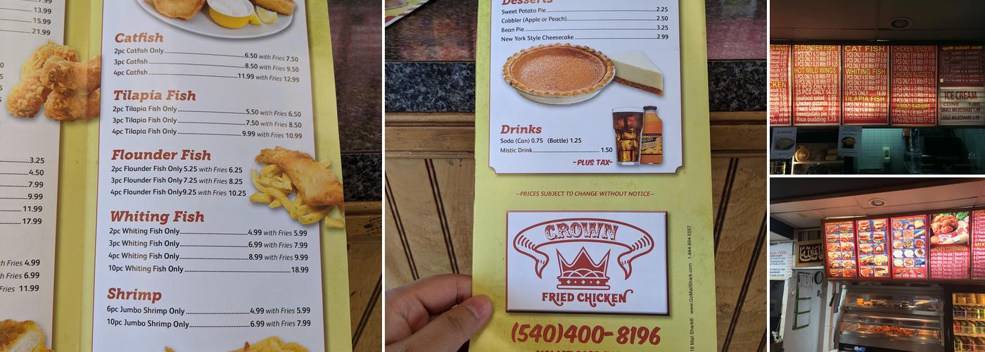 Crown Fried Chicken Menu