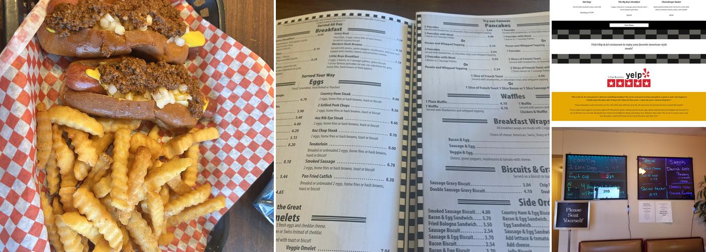 Chip & Jo's Restaurant Menu