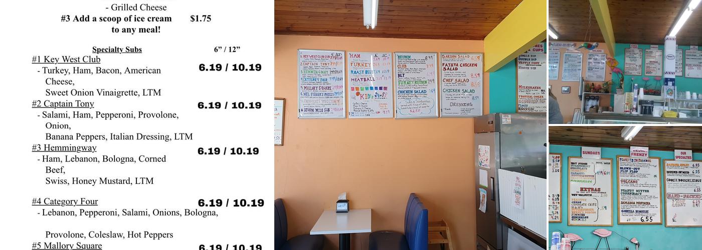 Salem Ice Cream Parlor Menu