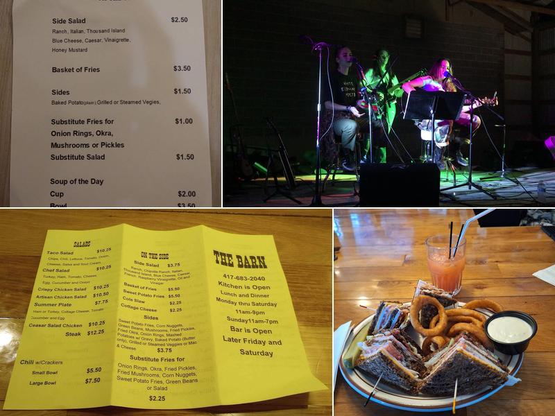 The Barn Menu