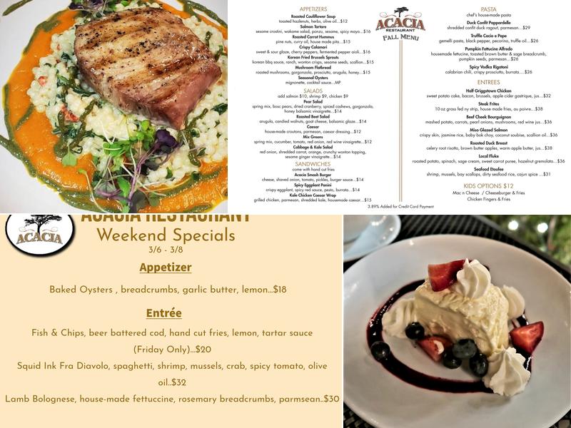 Acacia Menu