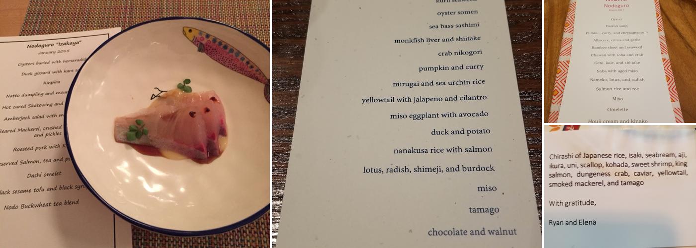 Nodoguro Menu