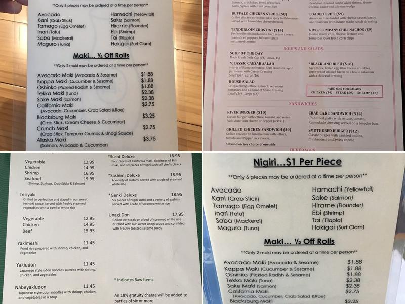New River Grill House Menu