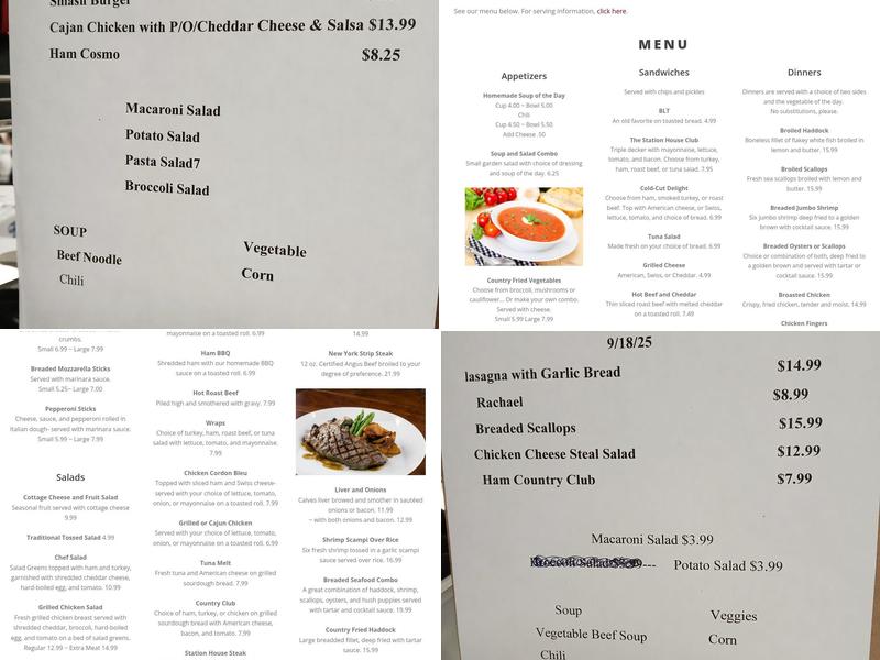 Station House Menu