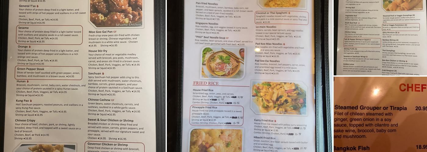 Pad Thai Fairlawn Menu