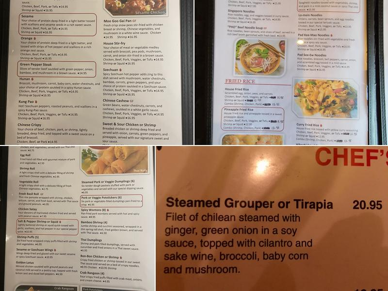 Pad Thai Fairlawn Menu