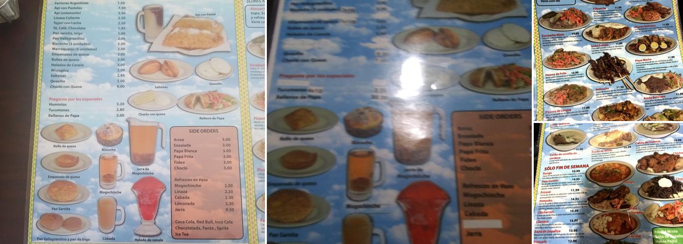 Cristina's Carry Out Menu