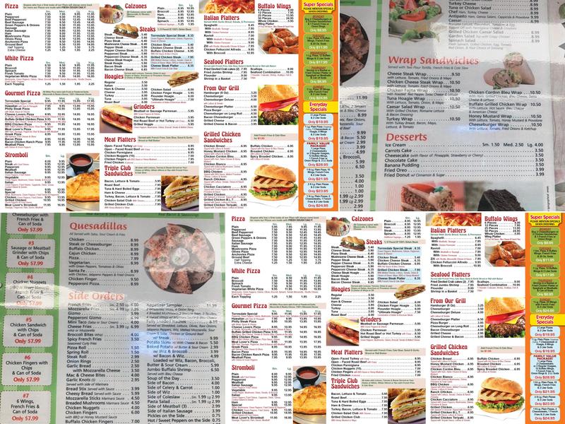 Torresdale Pizza Menu