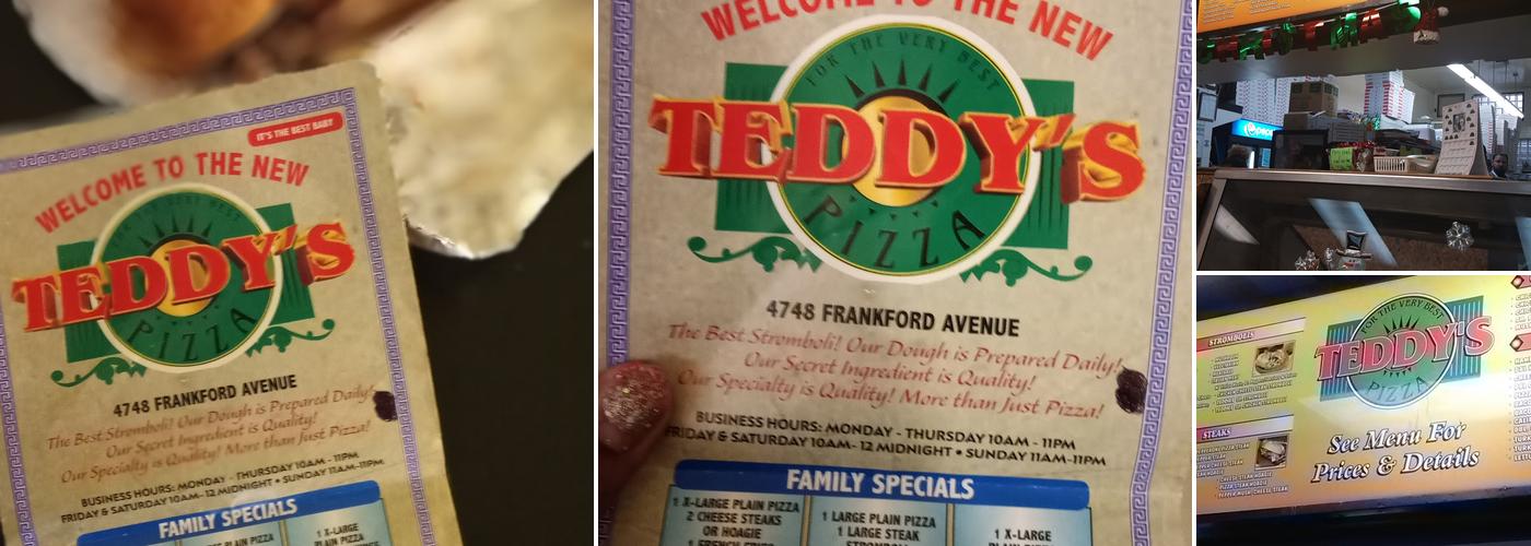 Teddys Pizza Menu