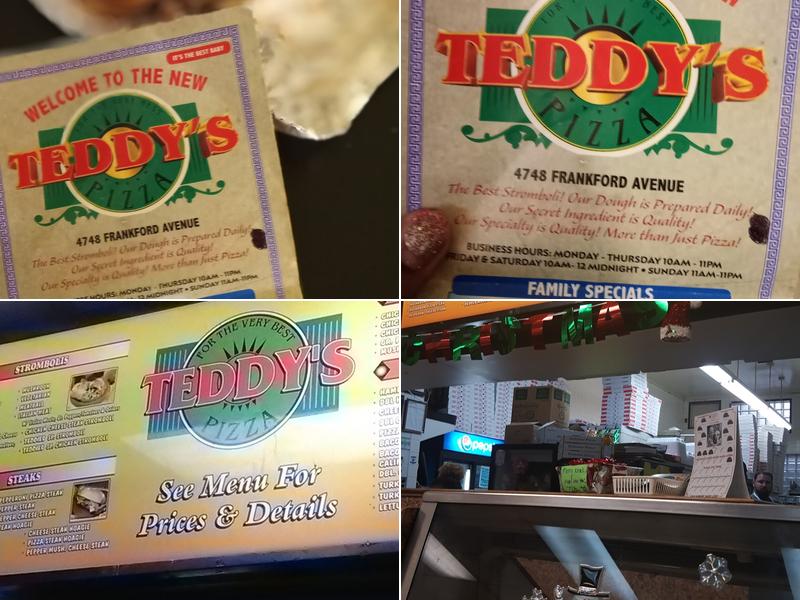 Teddys Pizza Menu