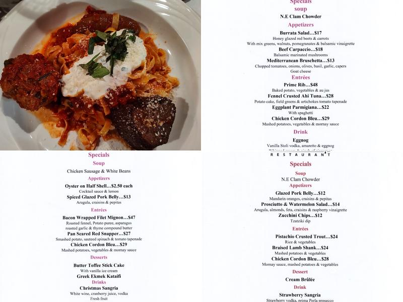 The Coach Stop Menu