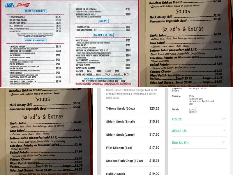 Barrel Bar Menu