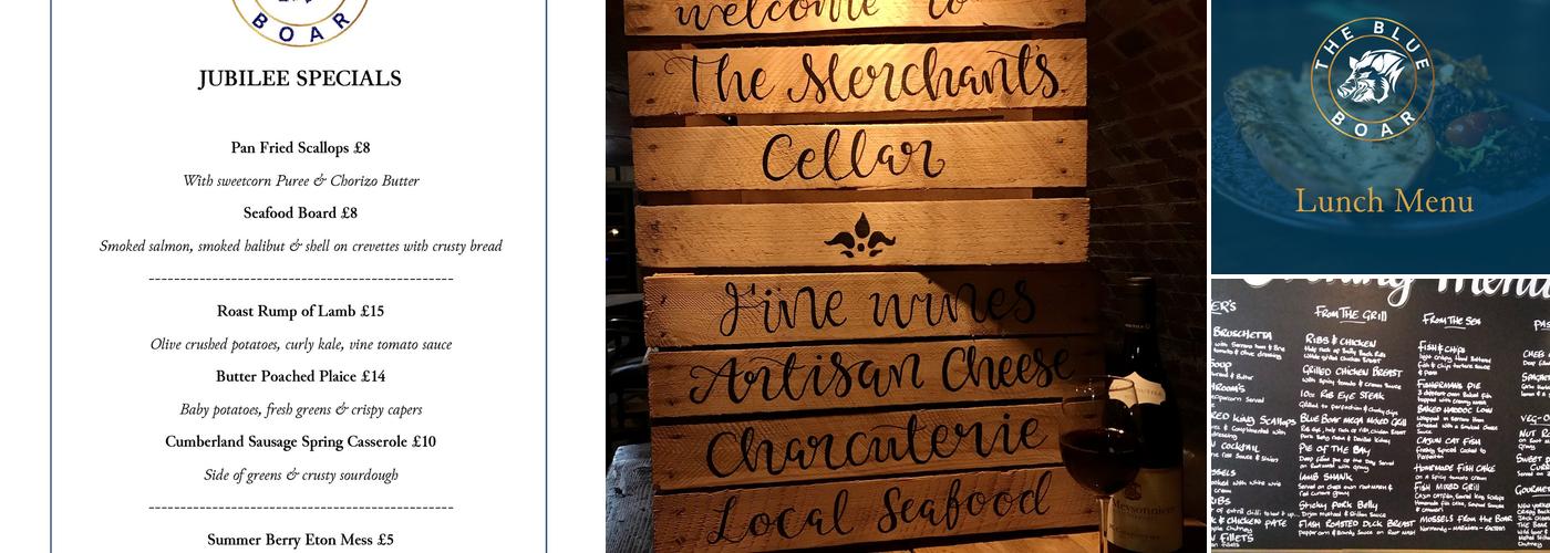 The Blue Boar Poole Menu