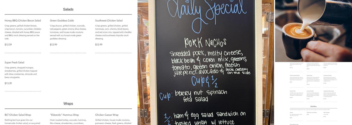 The Broken Mug Menu