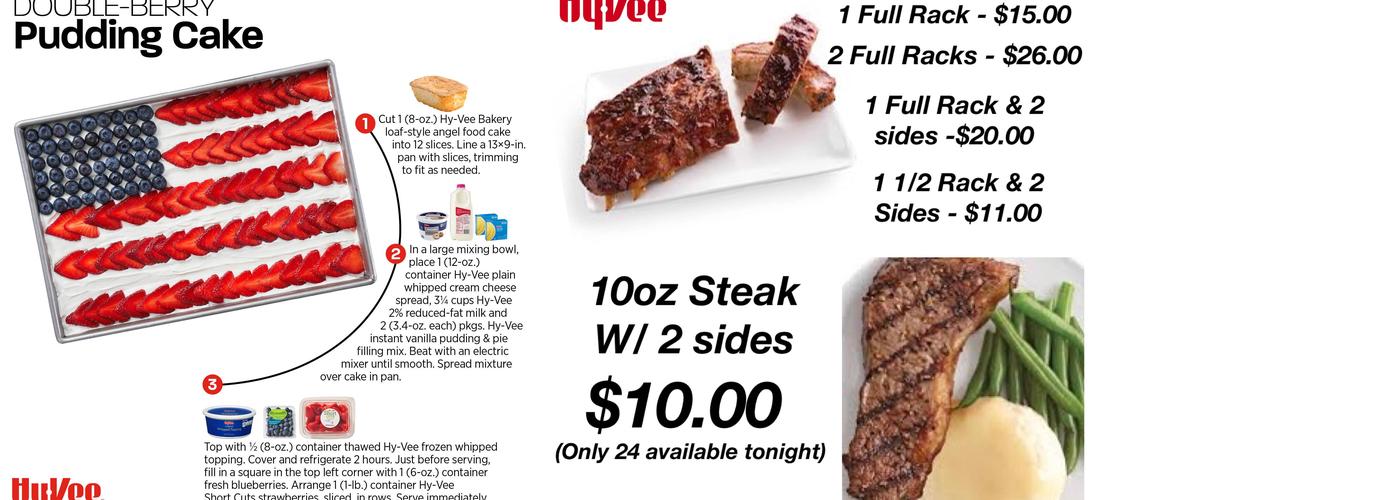 Hy-Vee Bakery Menu