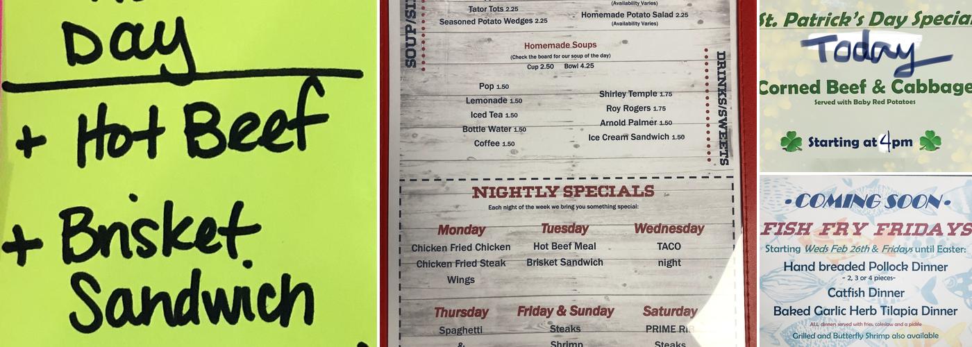 CK Grill and Bar Menu