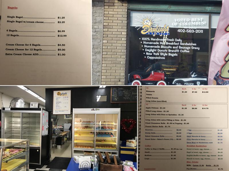 Daylight Donuts Menu