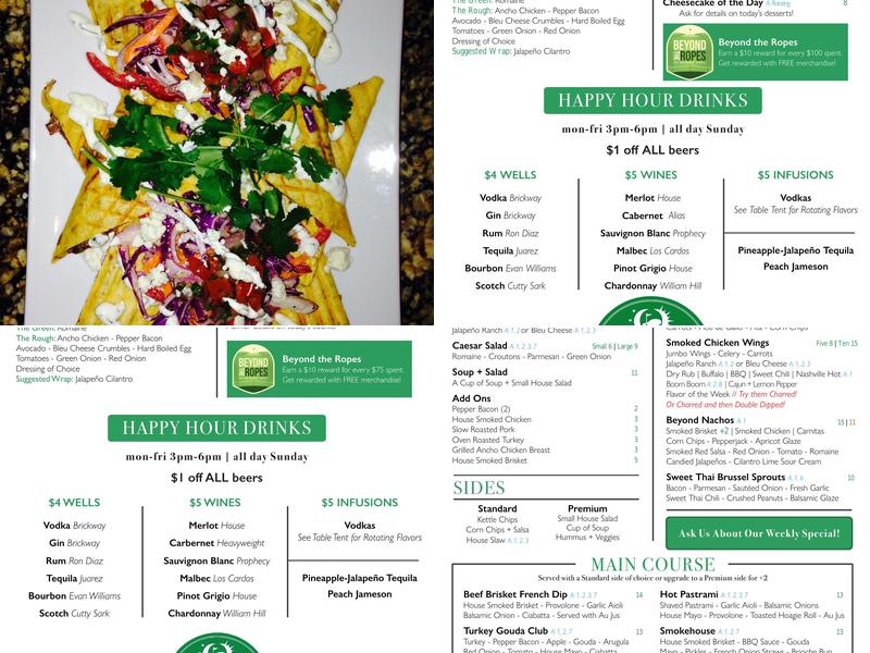 Beyond Golf - Bar + Kitchen Menu