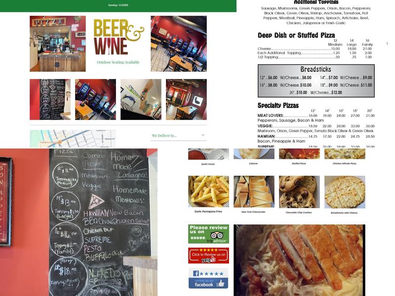 Wilmington Pizzeria Menu