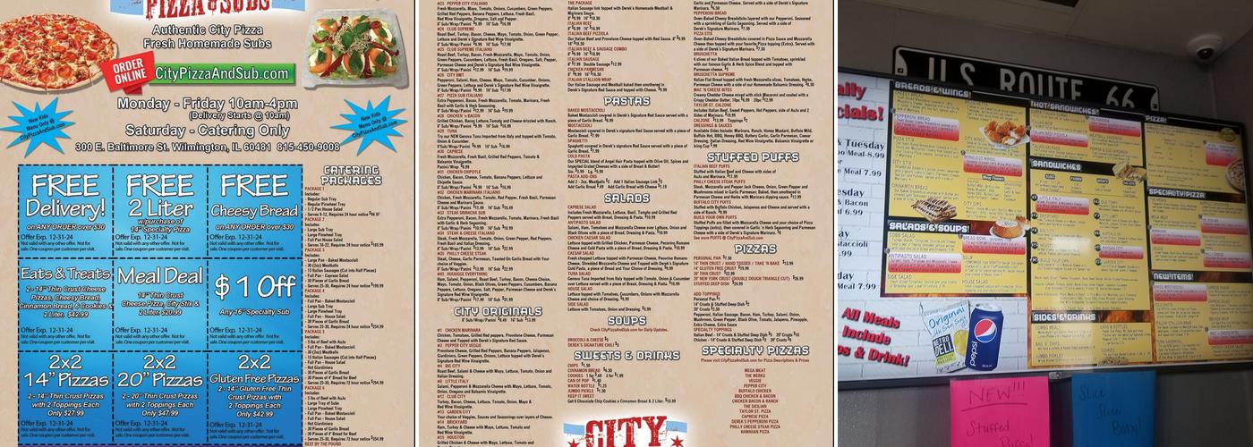 City Pizza & Sub Co. Menu