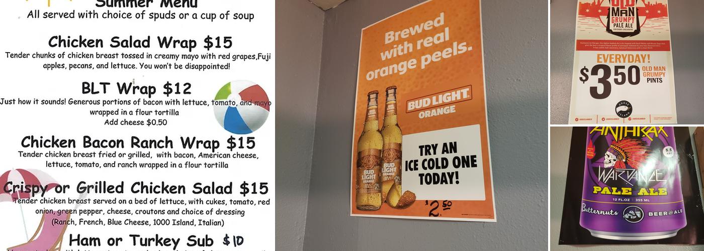 Top Fuel Saloon Menu