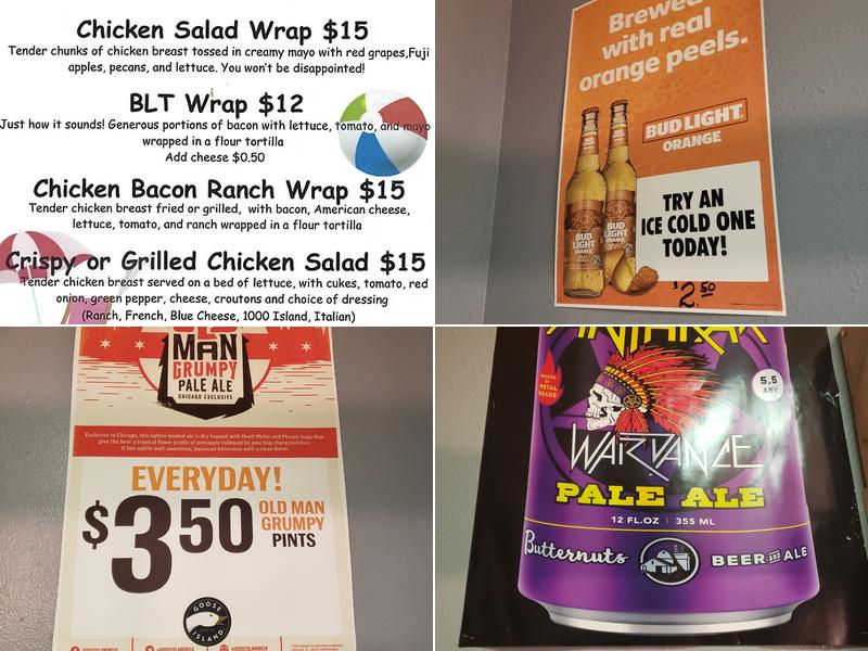 Top Fuel Saloon Menu