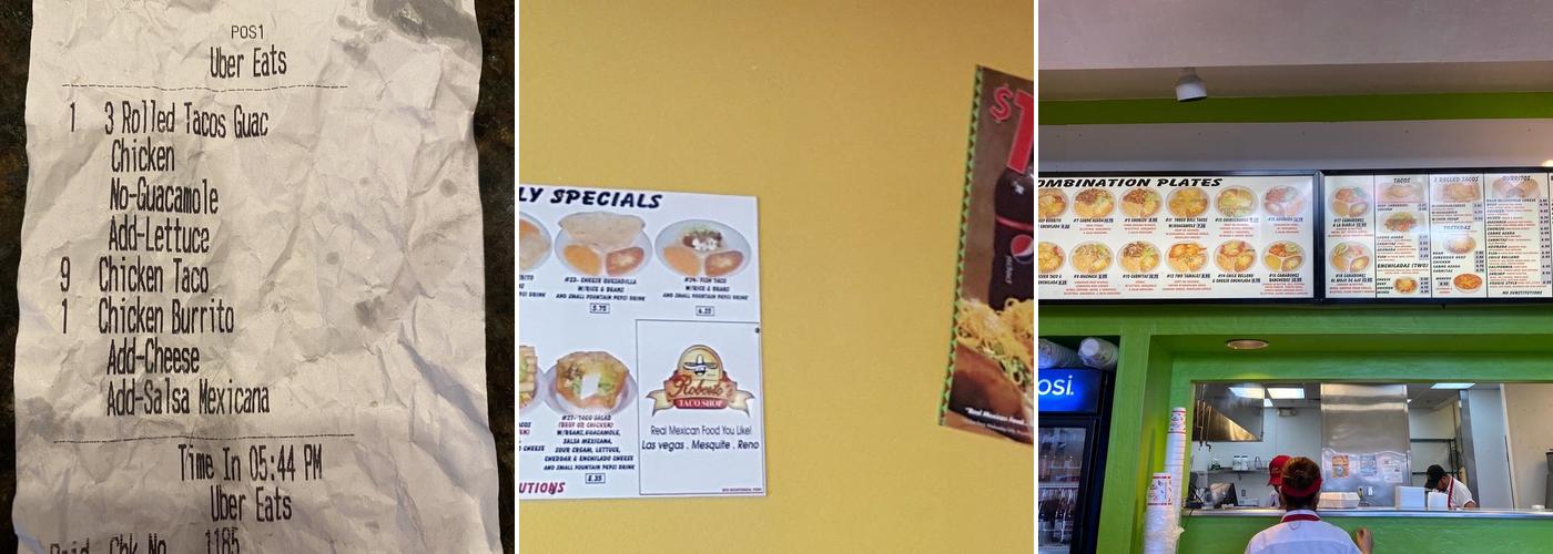 Roberto's Taco Shop Menu