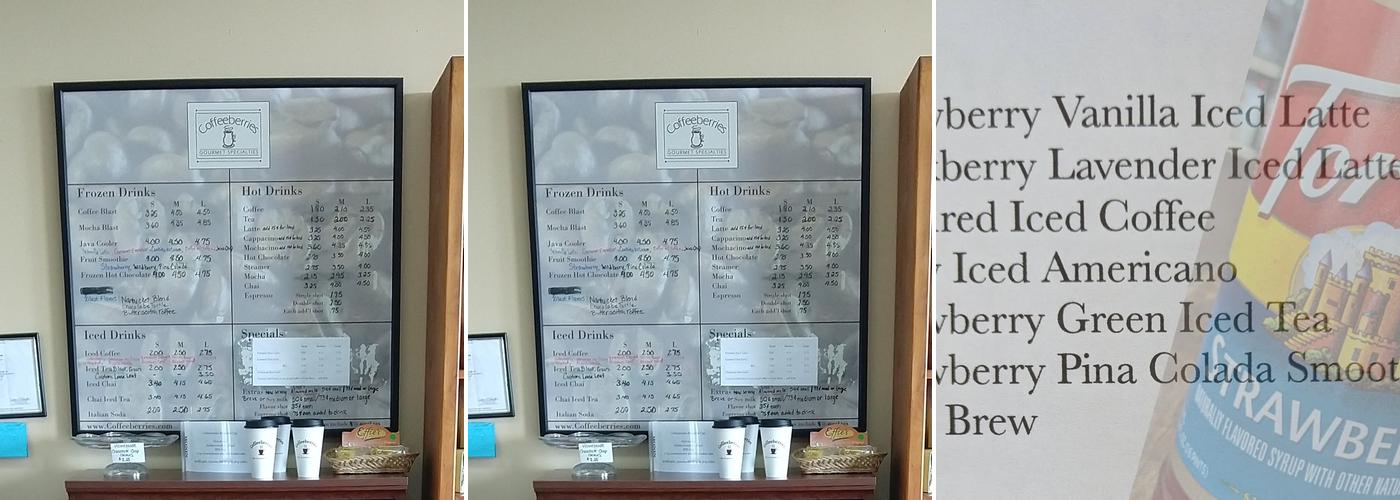 Coffeeberries Menu