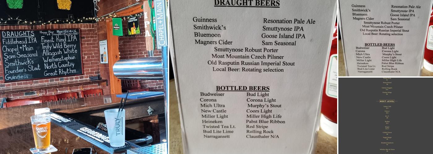 Fury's Publick House Menu