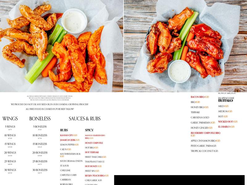 Wing-Itz Dover Menu