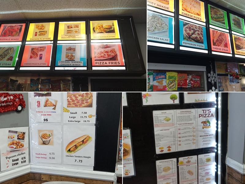 TJ's Pizza Menu