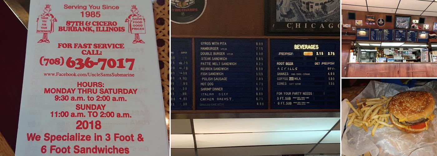 Uncle Sam's Menu