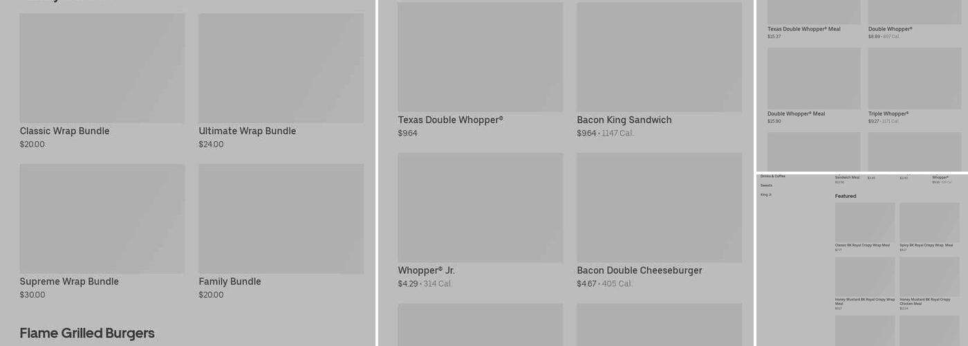 Burger King Menu