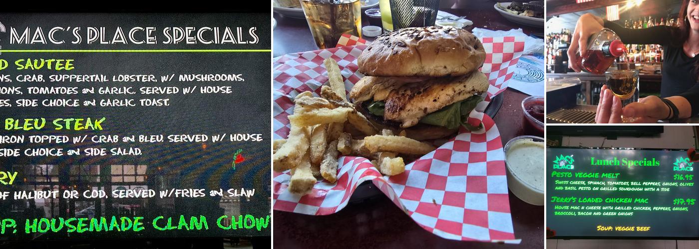 Mac's Place Menu