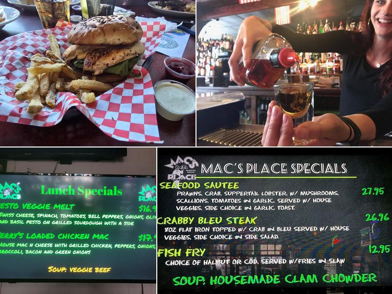 Mac's Place Menu