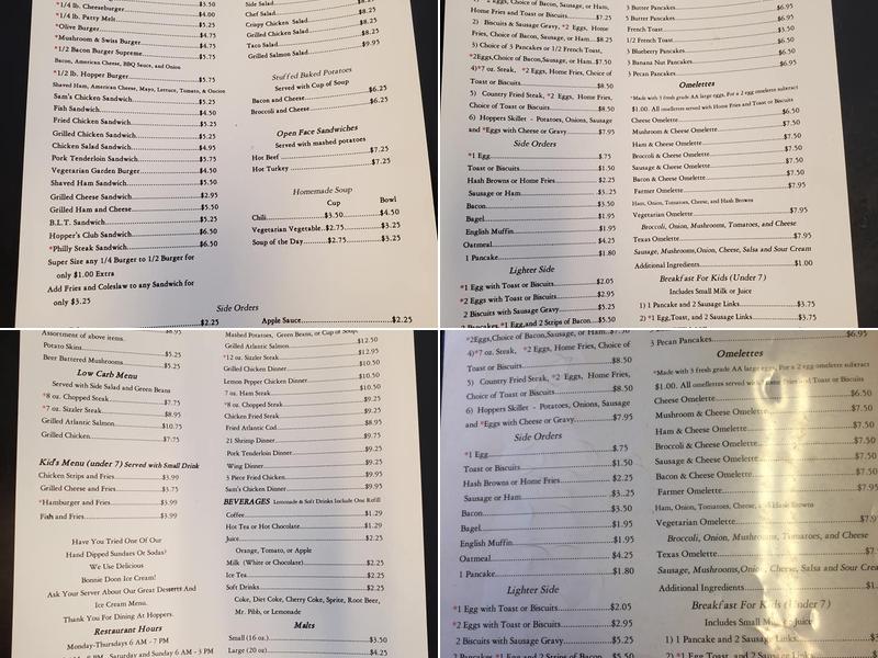 Hopper's Menu