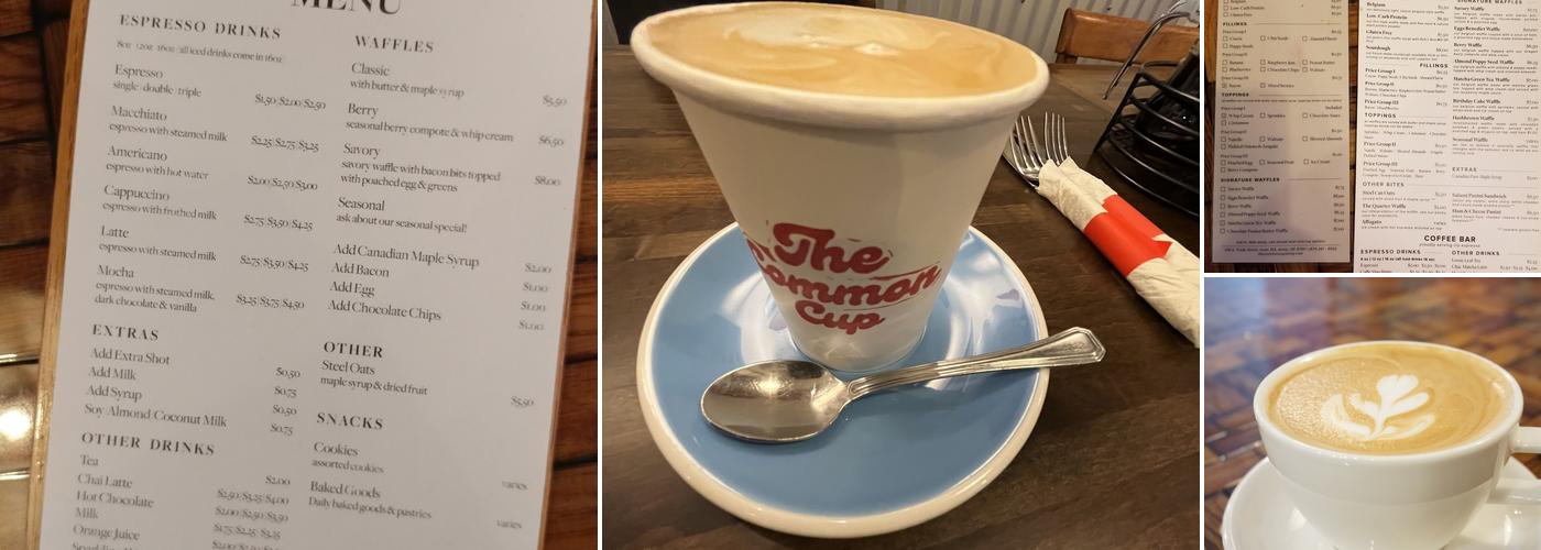 The Common Cup Amity Menu
