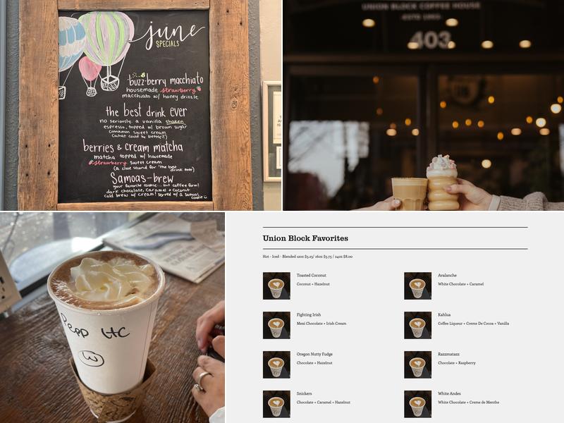 Union Block Coffee Menu