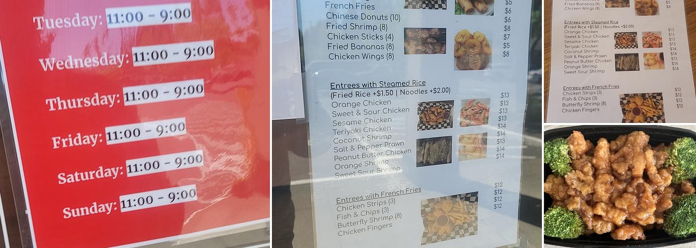 Asia Café Menu