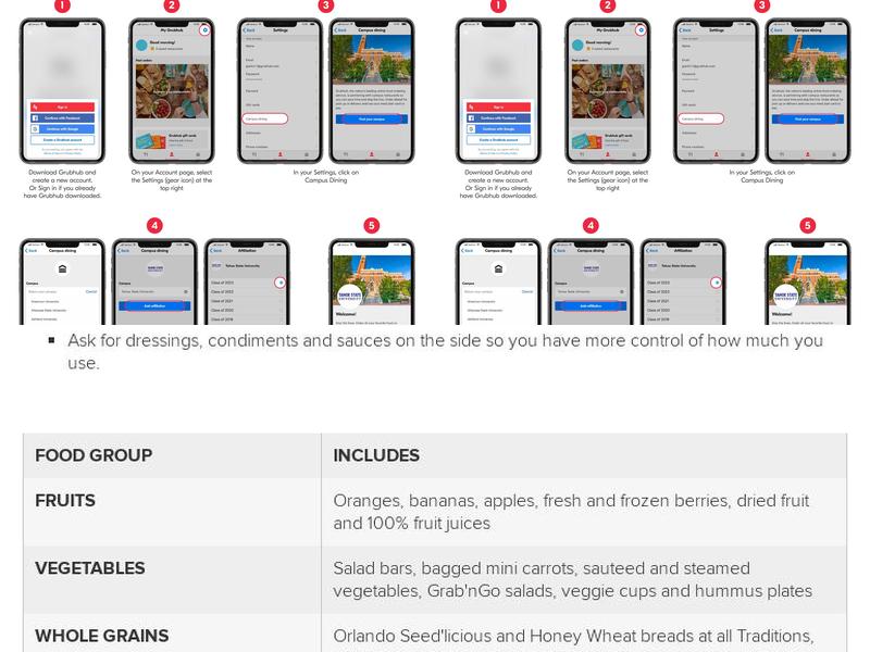 Scarlet and Gray Cafe Menu