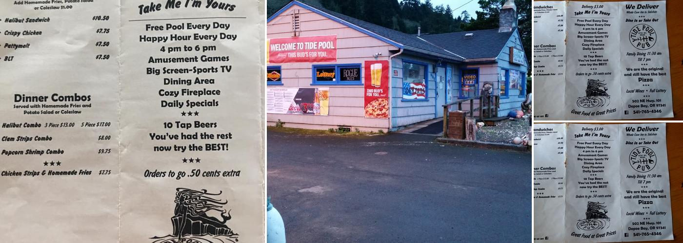 Tide Pool Pub & Pool Menu